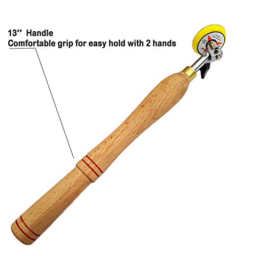 Wood Turning Lathe Sanding Tools Hand Held Bowl Sander with 13" Handle 2" Discs
