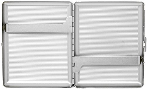 Silver Classic (Full Pack 100s) Metal-Plated Cigarette Case & Stash Box