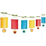 Amscan Sesame Street 1st Birthday Paper Lantern Garland Party Supplies, 12