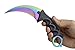 Innoverse Karambit Hawkbill Talon Soul Full Tang Fixed Blade Neck Knife w/ABS Sheath (Limited Edition) (Rainbow Fade)