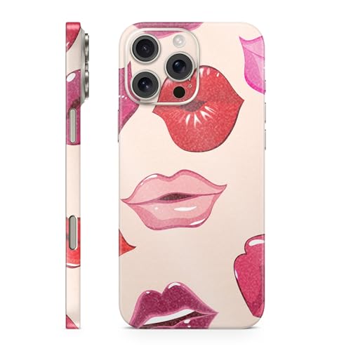 Glossy Glitter Phone Skin Compatible with Apple iPhone 16 Pro Max - Many Kisses…