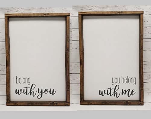 Amazon.com: I belong with you, you belong with me sign set ...