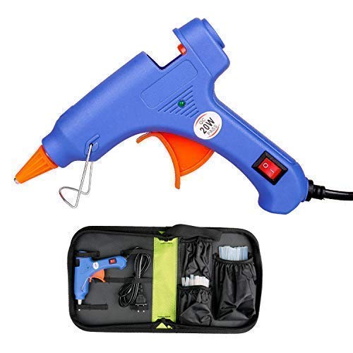 with 50pcs Glue Sticks & Bag, Mini Glue Gun Kit, 20W Hot Glue Gun Super Glue Gun for DIY, Handmade Craft, Sealing, Quick Repairs