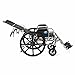 Medline Reclining Wheelchair, Wide Seat, Desk Length Arms, Elevating Legrests, Chrome Frame Seat 7 X 20 inches, Black, 1 Count