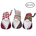 GMOEGEFT Handmade Swedish Gnome Plush, Scandinavian Tomte Santa, Christmas Elf Decoration Holiday Ornaments, 12 Inches, Set of 3(G)