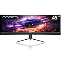 INNOCN 45C1R 45 Inch 5120 x 1440p Ultrawide Curved Gaming Monitor, R1500, HDR400, USB Type-C 90W Power Delivery, PIP/PBP, Built-in Speaker, Height Adjustable, Black