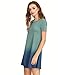 ROMWE Women's Tunic Swing T-Shirt Dress Short Sleeve Tie Dye Ombre Dress Multicolor XX-Large