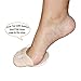 AUTPRO Cotton 5 Fingers Toe Socks for Women No Show, Ball of Foot Cushion Sleeve for Hammer,Corns and Blister for High Heel Pumps Sandals (2 Pairs Beige Close)