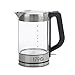 1790 Electric Water Kettle 1.8 Liter - (0.5 Gallon) Cordless, Stainless Steel Finish, Glass Exterior - The Perfect Glass Electric Tea Kettle & Water Boiler
