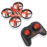 Hobbylane RC Mini Drone for Kids, Headless Mode Nano Drone 2.4Ghz 6-Axis Gyro with 3D Flips and LED Lights RC Quadcopter, Great Pocket Drone Gifts for Adults & Beginners (Red)