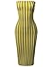 Women's Solid Or Pinstripe Off-Shoulder Crepe Tube Midi Dress