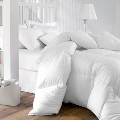 UPC 825625255655, CAL KING Size 1200 Thread-Count Siberian GOOSE DOWN Comforter, 100% Egyptian Cotton, White Stripe, 750FP &amp; 50Oz