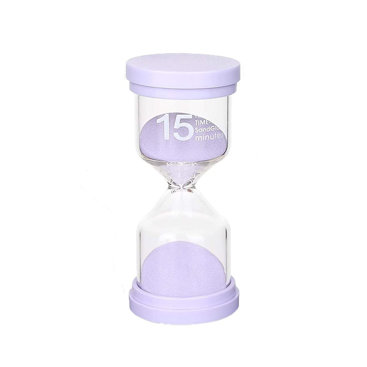 Sandglass Timer 15 Minutes Purple Hourglass sandy clock for kids children Time Management Assistant for kitchen classroom game Living Room Office Home Decoration