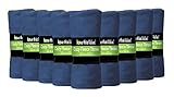 24 Pack Wholesale Soft Cozy Fleece Blankets - 50" x 60" Comfy Throw Blankets (Navy Blue)