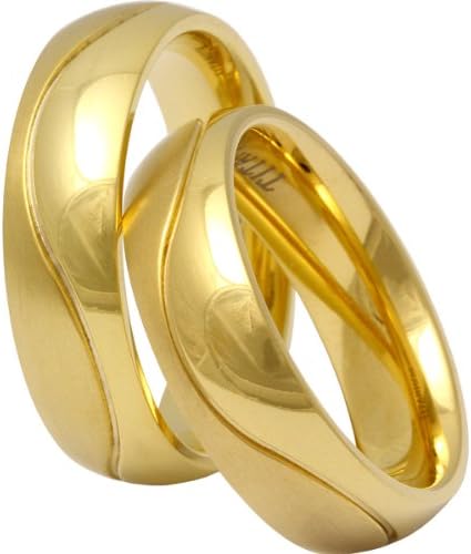 Jewelery Codex- Couple Gifts For Him &amp; Her WITH FREE ENGRAVING, Weddings Rings Sets Personalized Titanium