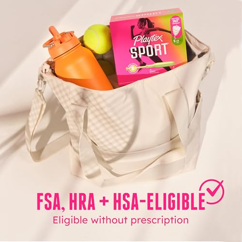 Playtex Sport Tampons Super Plus Absorbency, Fragrance-Free - 36ct | Super Plus Tampons for Women, Feminine Care, Playtex Tampon with 360 Leak Defense