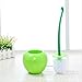 Lovely Green Cherry Shaped Toilet Brush Set Toilet Bowl Brush and Holder for Household Bathroom（1 Brush,1 Holder,2 Heads）