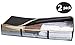 Jumbo Underbed Storage Bags Container Breathable Under Bed Organizer for Blankets Comforters Bedding Bedroom Foldable Zippered Clothes Bags with Clear Window, 2 Pack, Black