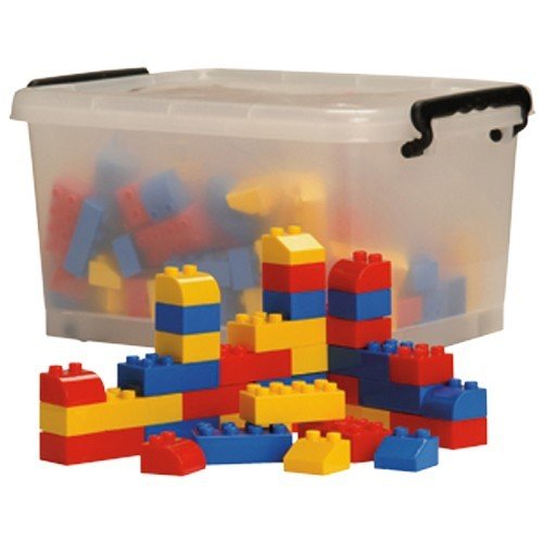 Constructive PlaythingsATC-05 Preschool Building Bricks with Storage Tub, Grade: Kindergarten to 3, 150 Pieces