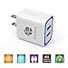 Wall Charger Adapter, HUNDA 17W Dual Port Smart Charger Compatible iPhone Xs MAX XR X 8 8Plus iPad Samsung Kindle Tablet and Other All USB Device.