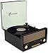 ClearClick All-in-One Turntable with CD Player, FM Radio, Bluetooth, Aux-in, & USB – Vintage Retro Modern Design (Black)thumb 1