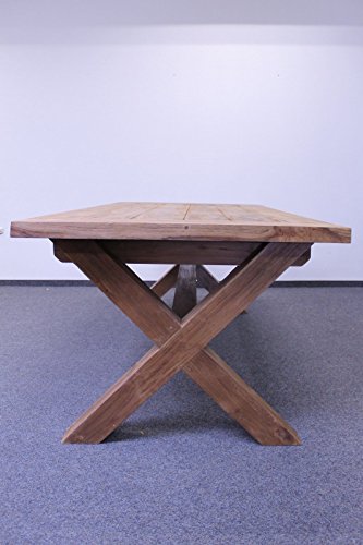 Teak GARTENTISCH BRAHN 200x100 Teakholz antik massiv Tisch Tafel Gartenmöbel – Bild 5