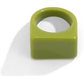 Rrdaily Multicolor Resin Chunky Rings for Women,Acrylic Resin Rings Exaggerated Knuckle Finger Rings Vintage Simple Charm Geometric Rings Jewelry Gifts