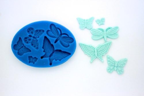 BUTTERFLY 5 SILICONE MOLD FOR FONDANT, GUM PASTE, CHOCOLATE, HARD CANDY, FIMO, CLAY, SOAPS