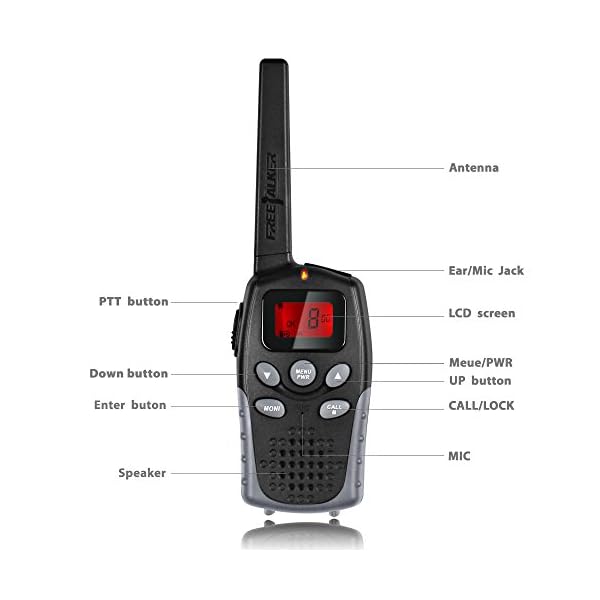 Flexzion-Handheld-Walkie-Talkie-22-Channel-GMRSPMRFRS-2-Way-Radio-Transceiver-2-Miles-Up-to-3-Miles-Range-UHF-Call-Wireless-Phone-Interphone-Toy-for-Outdoor-Camping-Hiking-Black-1-Pair