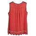 OVERMAL Women Summer Vest Top Sleeveless Blouse Casual Tank Tops Shirt Lace (S, Hot Pink)