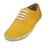 AimTrend Womens Canvas Lace Up Sneakers Bright Yellow-7