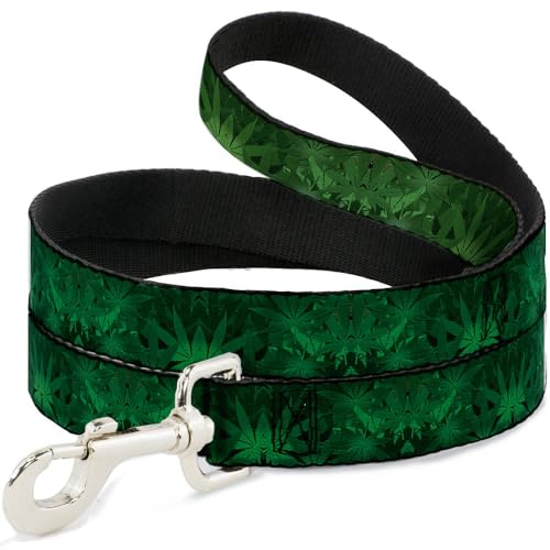 Dog Leash - Marijuana Leaves - Narrow 0.5"