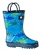 OAKI Toddler Rain Boots - Perfect Kids Rain Boots for Any Weather - Durable Rubber Baby Rain Boots Keep Little Feet Dry, Lightweight Waterproof with Easy-on Handle, Sharks & Turtles, 8T Toddler