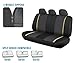 BDK Advanced Performance Car Seat Covers & Heavy Duty Rubber Floor Mats Combo (w/Motor Trend 2-Tone Mats)