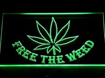 Free The Weed Marijuana High Life Bar Beer Led Neon Sign Green 12 X 8 5 Inches St4s32 404 G Amazon Com