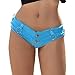 Yollmart Womens Low Rise Mini Denim Shorts Denim Thong Cheeky Jeans Shorts-9037-L