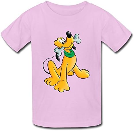 Ninva Youth Pink] Pluto Kids Boys And Girls Short Sleeves T-Shirt [S