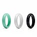 Camknn Women’s Silicone Wedding Ring Bands –5mm Wide(2mm Thick)- Set of 3 for Women Glitter Flexible Comfort Sport Safety Ring