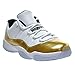 Air Jordan 11 Retro Low Men's Shoes White/Metallic Gold Coin/Black 528895-103