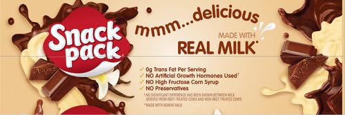 SNACK PACK PIE PUDDING CUPS, CHOCOLATE AND VANILLA, 33 OZ (6 CT)