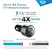 Techsmarter USB C Car Charger, 63W Car Adapter with 45W Power Delivery and 18W TS+ Fast Charge USB Ports. Compatible with MacBook, Spectre, XPS, Chromebook, iPad, Samsung, iPhone