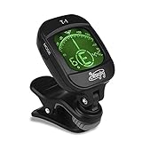 Mugig Clip-on Tuner for Guitar,Ukulele,Bass,Violin,Mandolin,Banjo,Chromatic Tuning,Large Clear Colorful LCD Display (38% Greater View),Calibrated Pitch,Battery Included, Auto Power Off ()