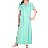 Shadowline Women's Petals 53 Inch Short Flutter Sleeve Long Gown