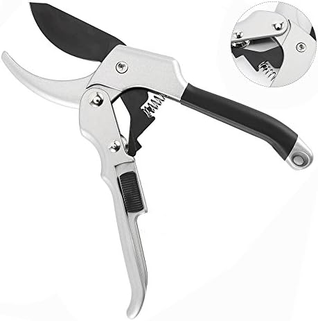 Cherry Juilt 8" Heavy Duty Pruning Shears Hand Pruners Sharp Garden Clippers Gardening Tools Bypass Pruner