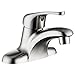 4 inch Brushed Nickel Bathroom Faucets Centerset，Single Handle Lavatory Sink Faucet for 3 hole Center Set Vanity without Drain Assembly