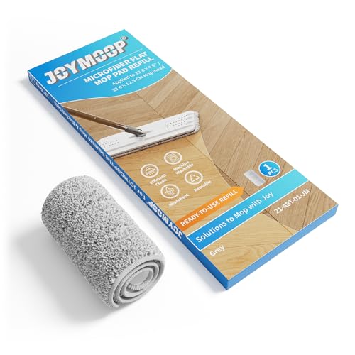 JOYMOOP Flat Mop Pad, Microfiber Mop Pad, Squeeze Mop Pads Replacement, 13