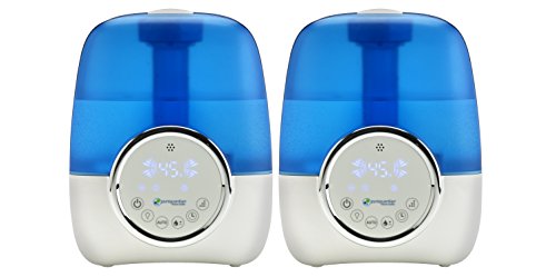 PureGuardian 13.5L Output per Day Ultrasonic Cool Mist Humidifiers, Single Room, Desk, Office, Bedroom, Baby, Portable, Auto Humidistat, Timer, Auto Shut-off, Pure Guardian Humidifier H12502PK