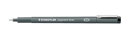 Staedtler 308 03-9 pigment liner 0.3mm, lange Metallspitze, 10 Stück im Kartonetui, schwarz