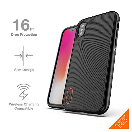 Gear4 Battersea Series Protective Slim Case Cover for Apple iPhone X 10 - Black
