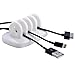 Cable Clip Holder Weighted Desktop Cord Management Fixture (White)